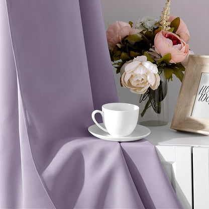 HOMEIDEAS Lilac Blackout Curtains - Image 7
