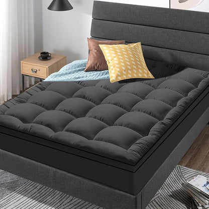 King Size Mattress Topper for Back Pain, Cooling Extra Thick Mattress Pad Cover - Image 7