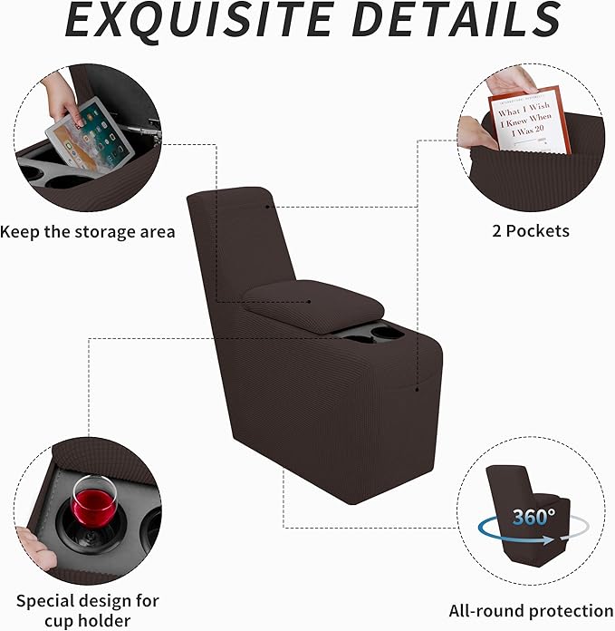 Easy-Going 2-Piece Recliner Console Cover - Image 3