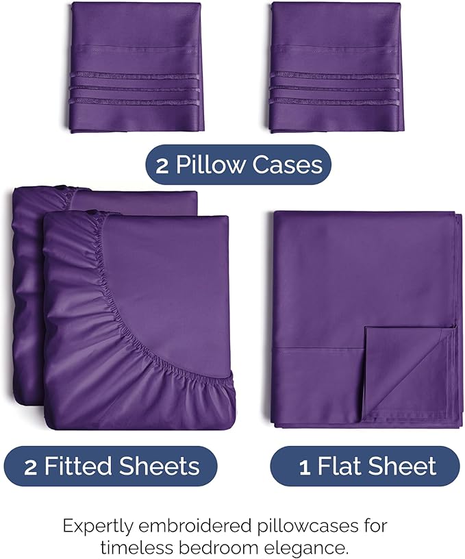 Split King Size 5 Piece Sheet Set - Image 2