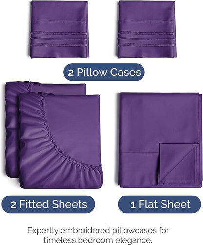 Split King Size 5 Piece Sheet Set - Image 2