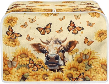 Sunflower Butterfly Butterfly Printed Toaster Cover by Baxinh