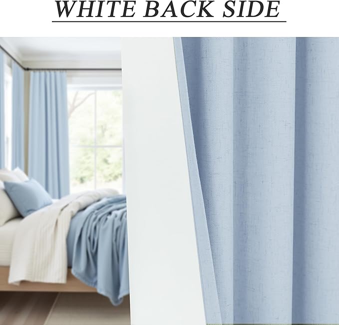 Light Blue Curtains 84 Inch Length - Image 8