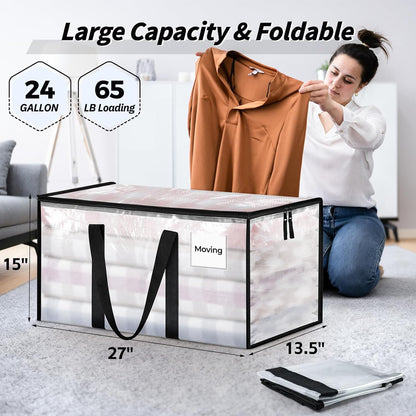 ukeetap 8 pack extra large clothes storage bins shown in use