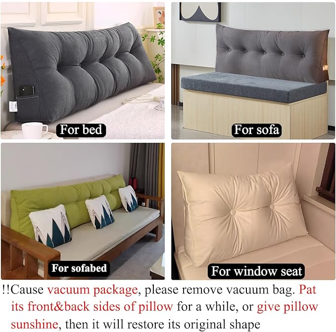 SAMTY Husband headboard Pillow Large Back Rest Support Reading Pillows - Image 6