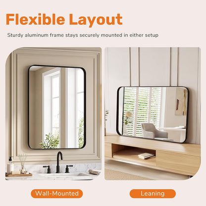 sweetcrispy bathroom wall mirror, 36x24 inch mirror for showing dimensions