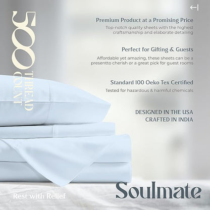 Mayfair Linen 100% Cotton Twin XL Sheet Set - Image 7