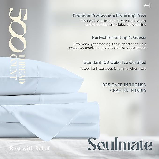Mayfair Linen 100% Cotton Bed Sheets Twin Sheet Set - Image 8