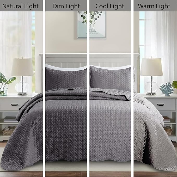 IR Imperial Rooms 8 Pack Quilt King Size Bedding - Image 8