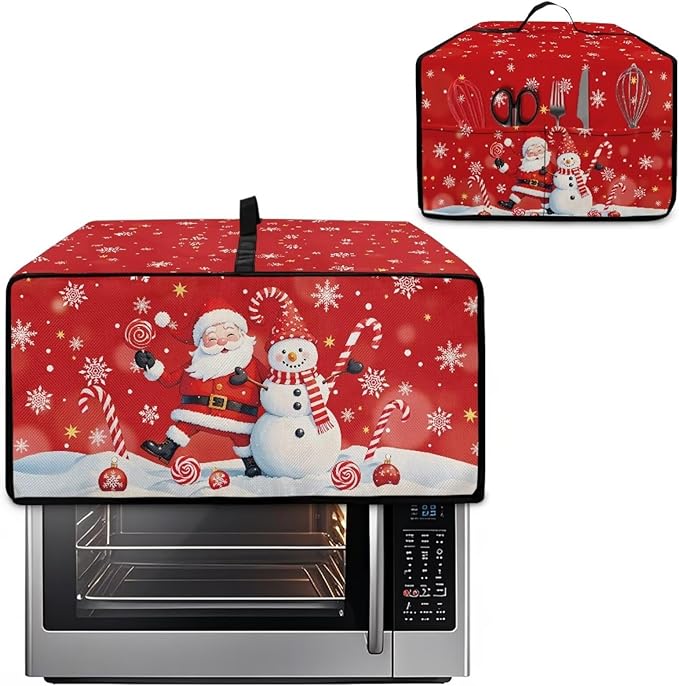 Christmas Toaster Oven Dust Cover Dustproof Smart Oven Air Fryer Microwave Cover - Image 2