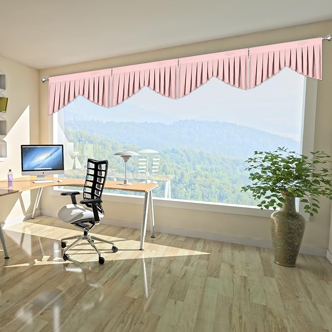 Light Pink Rod Pocket Curtain Valance - Image 2