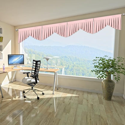 Light Pink Rod Pocket Curtain Valance - Image 2