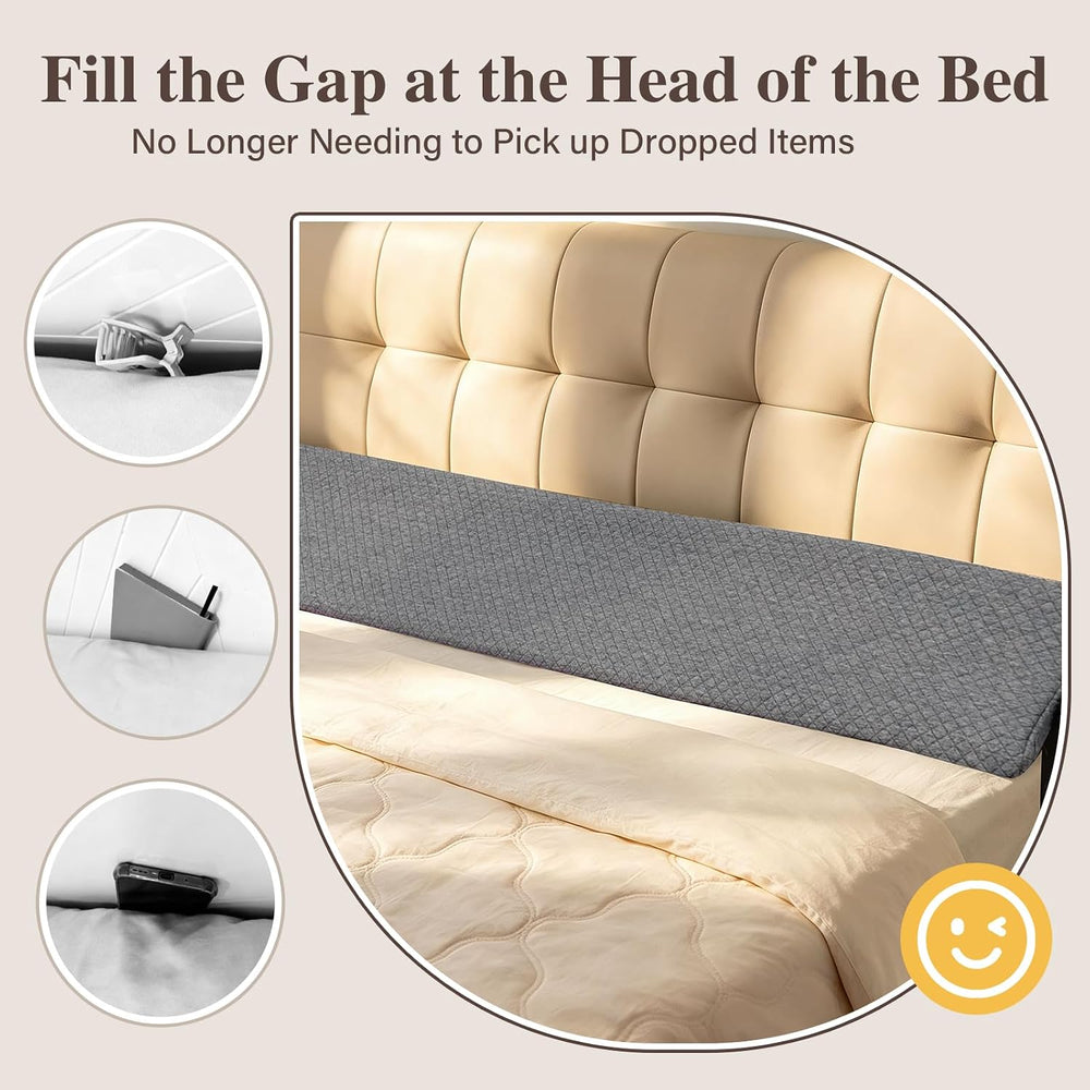 JZHLLA Triangle Bed Gap Filler Queen, Prevent Items from Falling