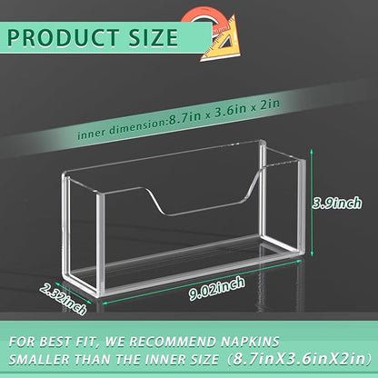 Napkin Holder, Vertical Square Disposable Hand Towel Paper Waterproof Lucite - Image 3
