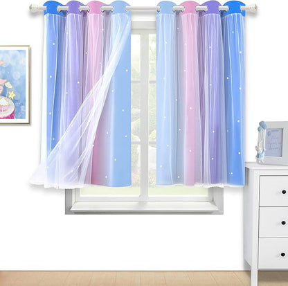 Kinryb Christmas Rainbow Curtains by Kinryb