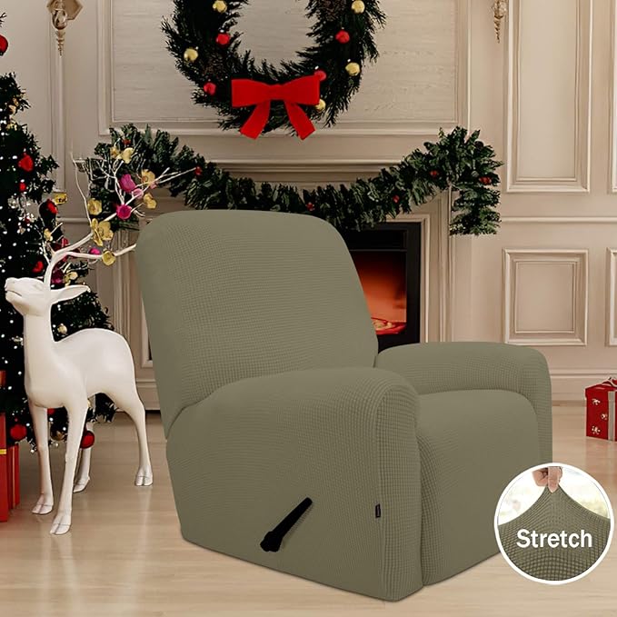 Easy-Going Recliner Stretch Sofa Slipcover Sofa Cover 4-Pieces Furniture - Image 2