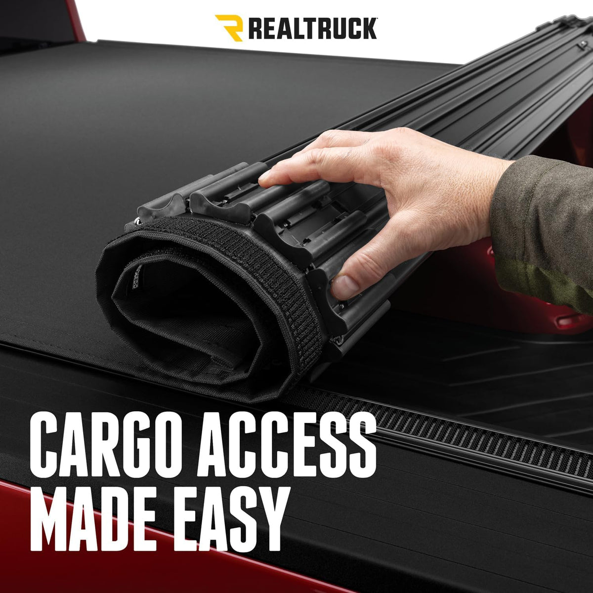realtruck truxedo sentry ct hard rolling truck bed showing dimensions