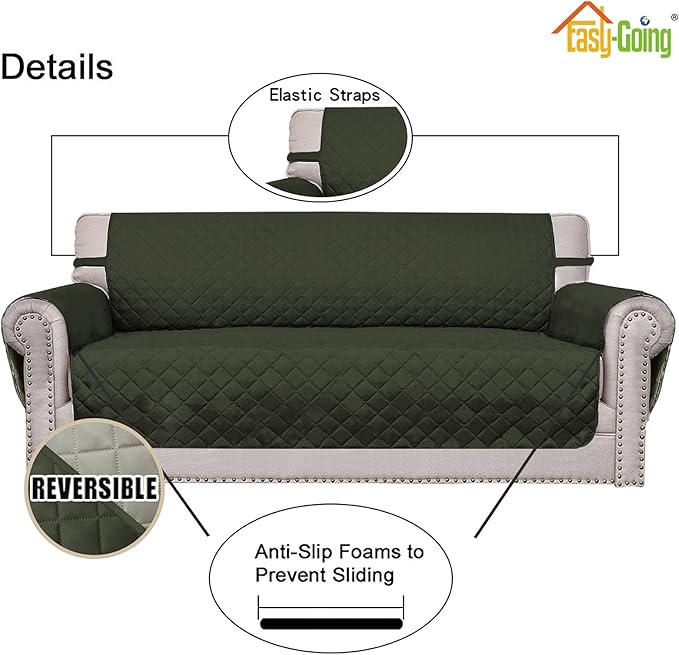 Easy-Going Oversized Chair Sofa Slipcover Reversible Sofa Cover Water Resistant - Image 3