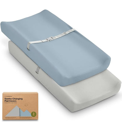 2-Pack Organic Changing Pad Covers by KeaBabies