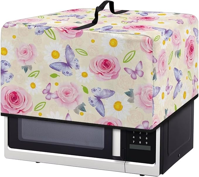 Microwave Universal Oven Dust Cover, Butterfly Rose Foldable Dust Cover by Unknown