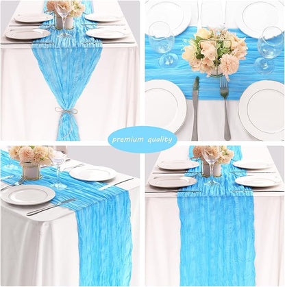 12 Pack 10Ft Cheesecloth Table Runner 35x120 Inch Boho Gauze Table Runner - Image 5