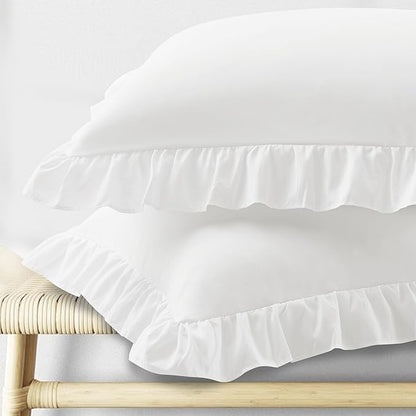 KKJIAF Ruffle Body Pillow Cases Set of 1, Ruffled Pillow Covers by KKJIAF