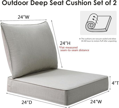 Sunbrella Outdoor Chair Cushions Set, Water-Repellent, Fade Resistant, Deep - Image 6