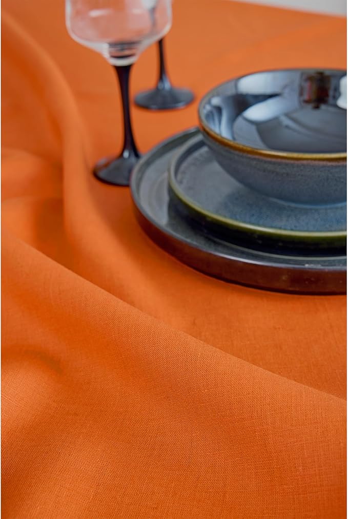 Solino Home Persimmon Orange Table Runner 144 Inches Long - Image 9