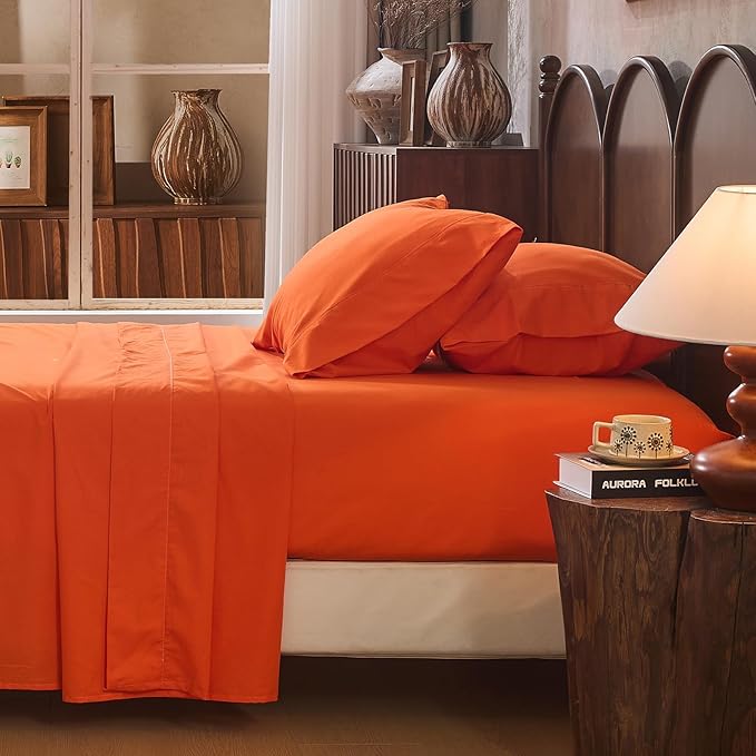 100% Linen Sheet Set Cal King Size Extra Deep Pocket Fits 18-24 Inch Mattress by overket