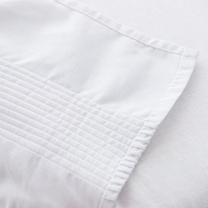 Valea Home Bed Skirt with Stitch on White Dust Ruffle with Split Corners - Image 8