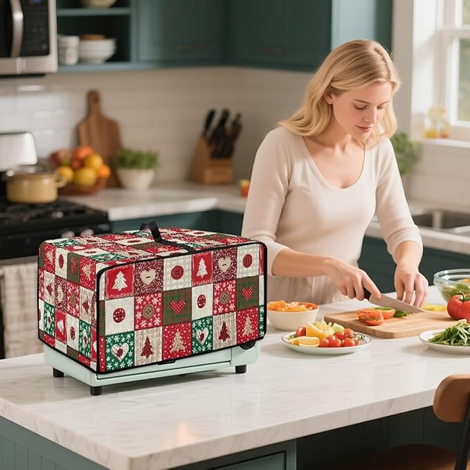 Christmas Holiday Decor Toaster Oven Cover Countertop Convection Oven Cover - Image 3