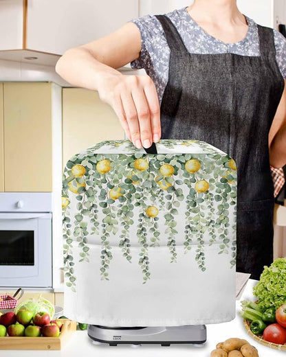 Sage Green Leaves Stand Mixer Dust Cover - Image 2