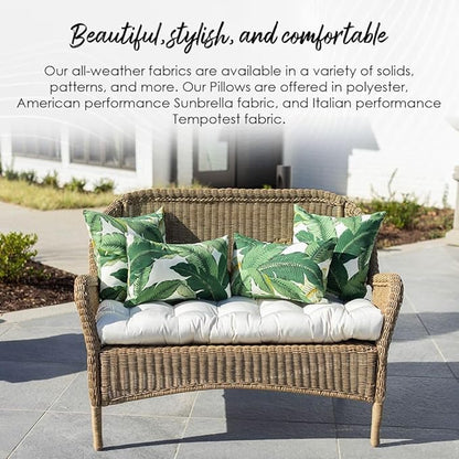 RSH Décor: Set of 4 Lumbar Throw Pillows | Indoor/Outdoor All Weather Polyester - Image 5