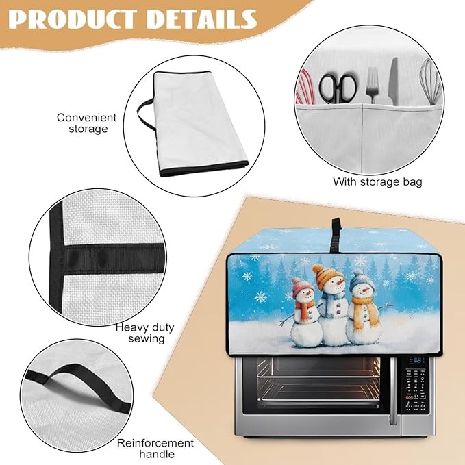 Christmas Air Fryer Toaster Oven Dust Cover Protective Convection Oven Cover - Image 5