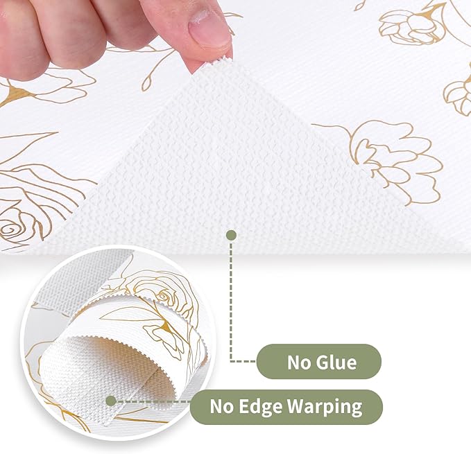 Shelf Liners for Kitchen Cabinets 12in x 20FT Non Adhesive Drawer Liner Gold - Image 9