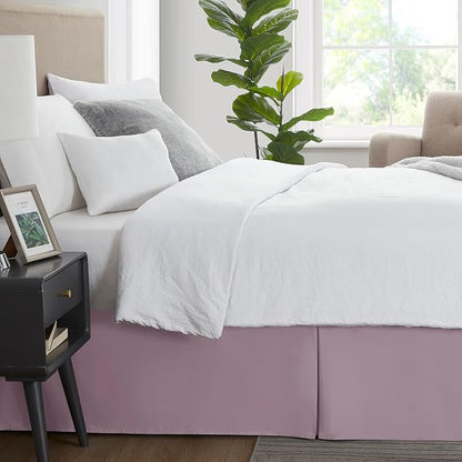 Nestl Dusty Purple Twin XL Bed Skirt - Image 3