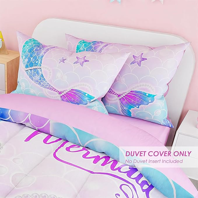 SANDJEST Mermaid Duvet Cover Sets Full Size - Image 5