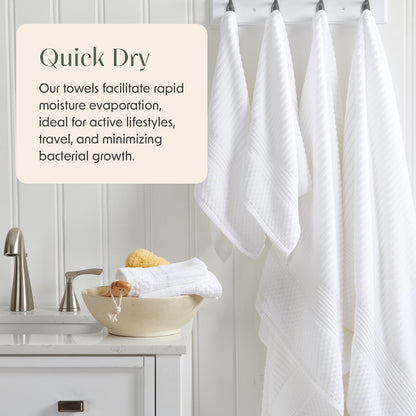 springtree home 100% cotton bath towel set |, close-up detail