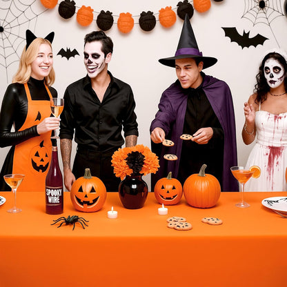 Mindsoft 3 Pack 6ft Halloween Kitchen Spandex Tablecloths