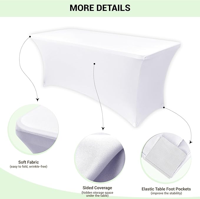 Obstal 4Ft Stretch Spandex Table Cover - Image 3