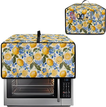 Waterproof Dust-Proof Microwave Oven Grill Cover Protector Lemon Floral Leaf - Image 2