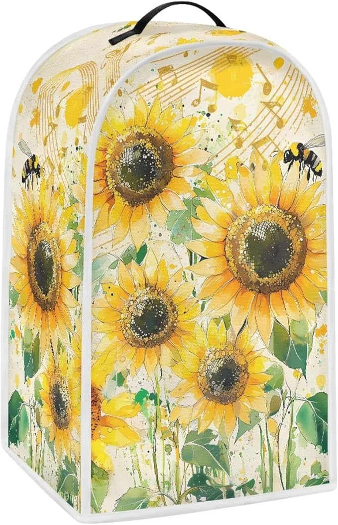 Blender Cover Sunflowers Machine Washable Small Blender Covers by YUVAMAGIMO