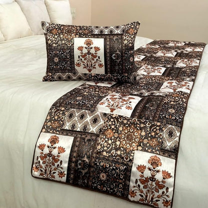 The HomeCentric King/Queen/Twin Brown Decorative Full 68"x18" Bed Runner - Image 4