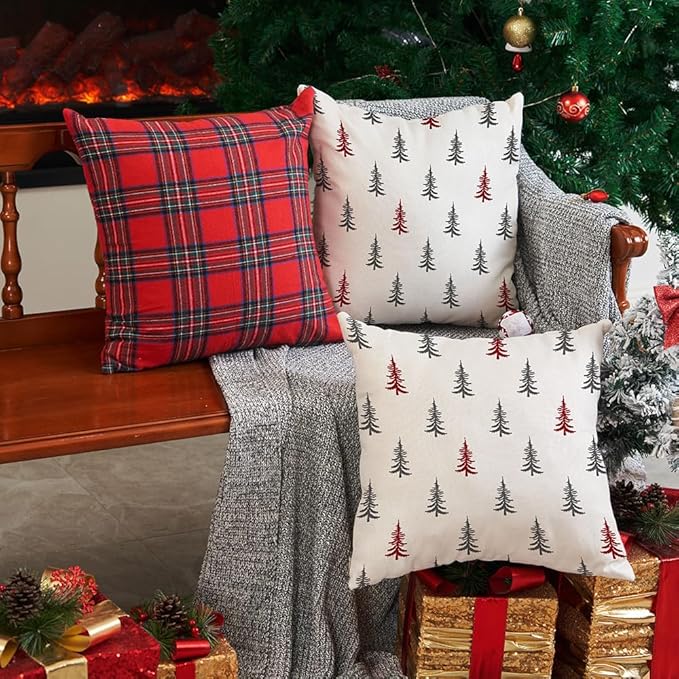 DFXSZ Christmas Pillow Covers 18x18 inch Set of 2 Christmas Tree Decorative - Image 4
