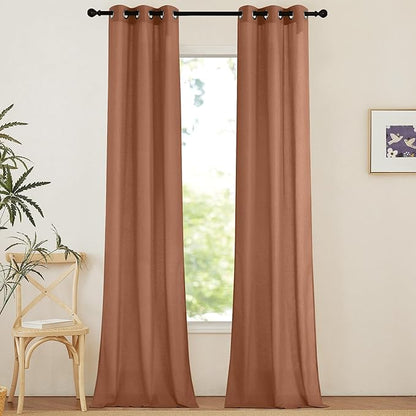NICETOWN Caramel Linen Curtains by NICETOWN