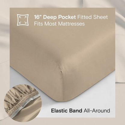 doz sheet set, 100% viscose derived from bamboo, side view