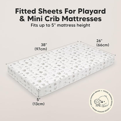 2-Pack Mini Crib Sheets Fitted - Image 3
