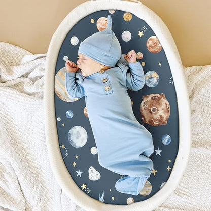 GRSSDER Stretchy Ultra Soft Fitted Bassinet Sheets 3 Pack, Universal Fit - Image 7