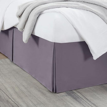 Nestl Grayish Purple Bed Skirt King Size by Nestl