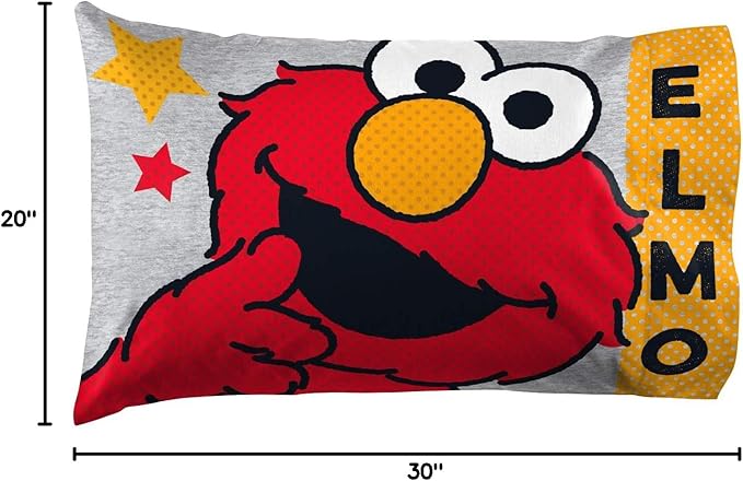 Jay Franco Sesame Street Hip Elmo 1 Pack Pillowcase - Image 3